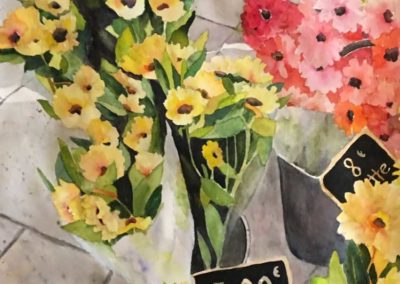 Jane Salomon, Flower Market, 25"x32" $425