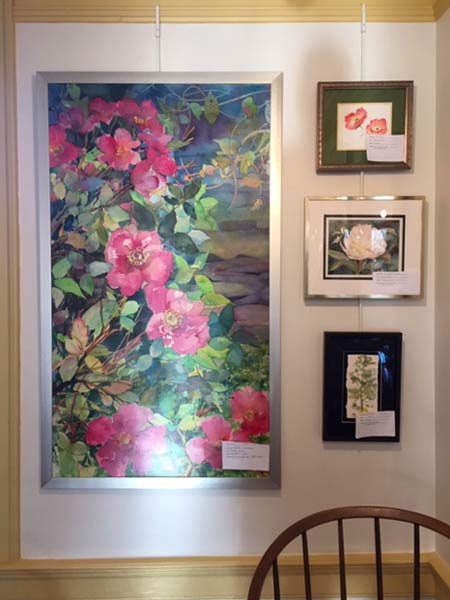 floral watercolor framed