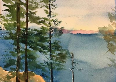 Catherine Frick Beyer - South Shore Lake Tahoe watercolor