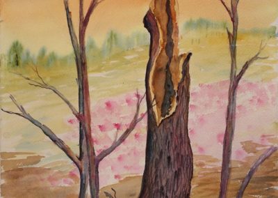 Matt Topoleski - Broken Tree watercolor