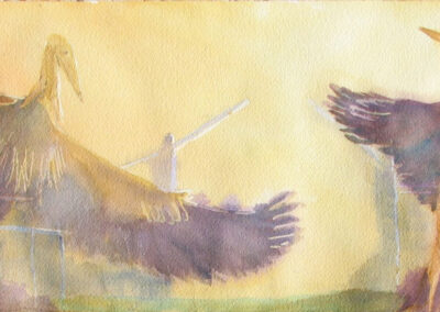 Margo Kabel - Herons Dance watercolor