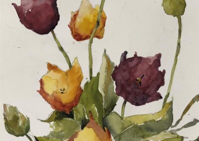 Mike Flynn Abstract Tulips