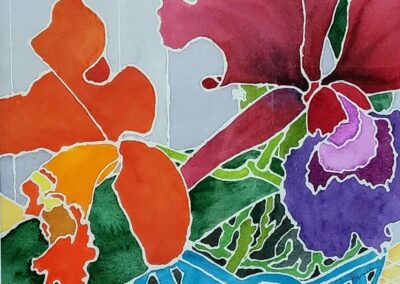 Crystal Parmele Stained Glass Orchids
