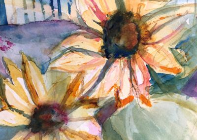 Courtney Severe Sunflower Triptych